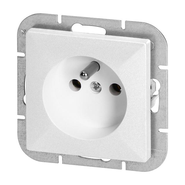 Gniazdo pojedyncze podtynkowe 2P+Z Pearl, 16A, 250V, PT-16P, biały OR-OE-7705/W ORNO