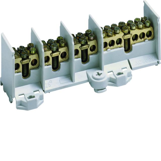 Zaciski rozgałęźne 4-polowe 25/2x16mm2 K37N HAGER