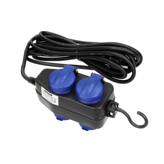 Przedłużacz warsztatowy bryzgoszczelny IP44 4 gniazda (2+2) (schuko) IP44 przewód gumowy H05 OR-AE-1