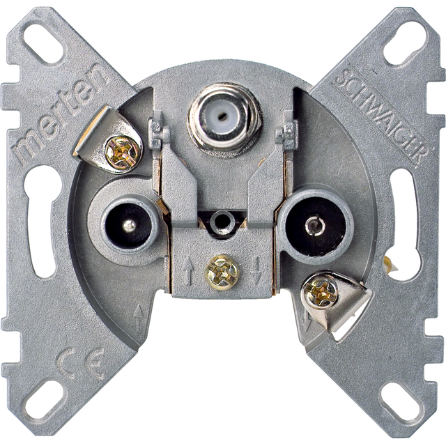 Merten - Mechanizm gniazda telewizyjnego r+tv+sat końcowe MTN466097 SCHNEIDER