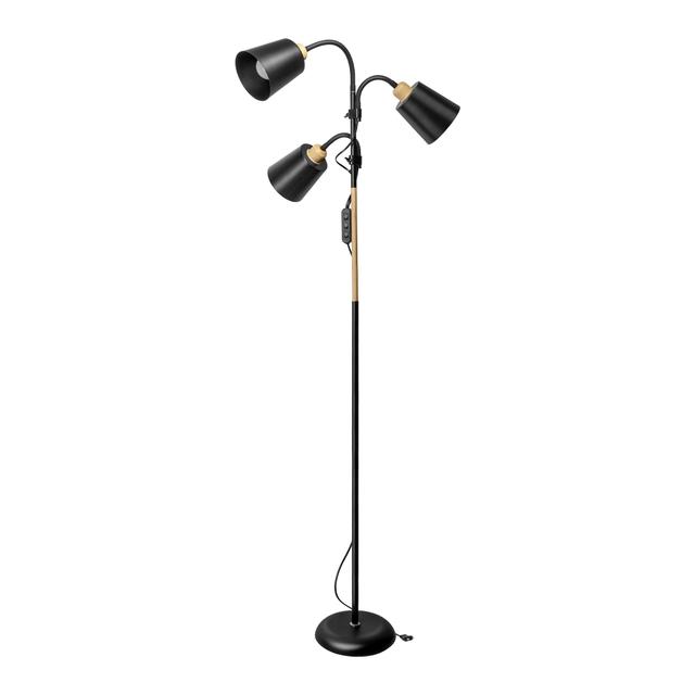 Potrójna lampa podłogowa GRACE 3P 3xE27 max.3x18W 192cm czarny LS-5/B ORNO