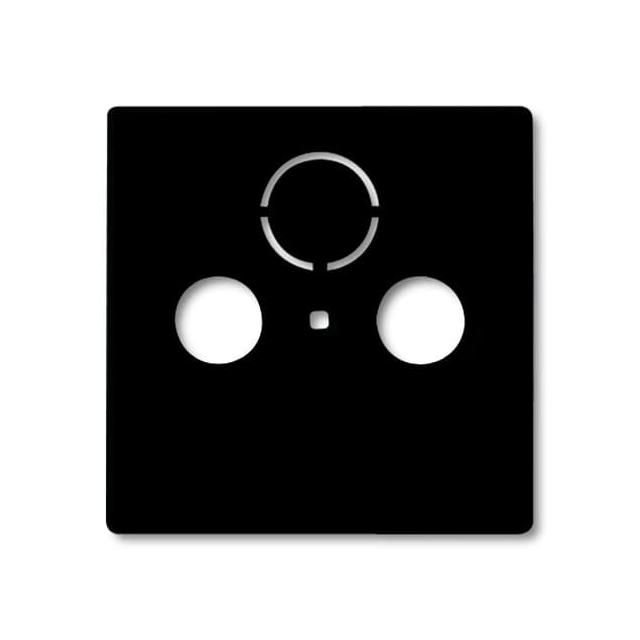 BASIC55 Pokrywa do gniazd antenowych Z 3 przyłączami RTV/SAT czarny-chateau