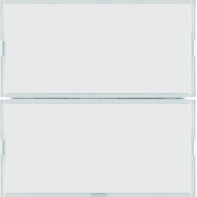 BERKER KNX e/s B.x Przycisk podwójny z polem opisowym z diodami LED RGB i czujnikiem temperatury biały i krem  80162780 HAGER