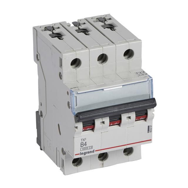 WYŁĄCZNIK NADPRĄDOWY S 303 3P B 4A 6000A SERII TX3, Legrand