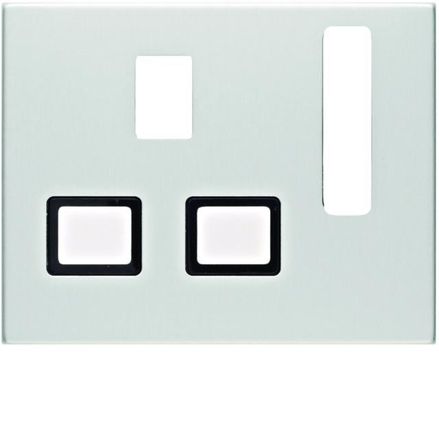 K.5 Płytka czołowa do gniazda z uziemieniem standard brytyjski, aluminium 3313077013 HAGER