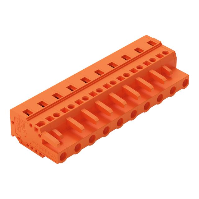 MCS-MIDI Classic gniazdo 10-bieg. pomarańczowe raster 7,62 mm /25szt./ WAGO