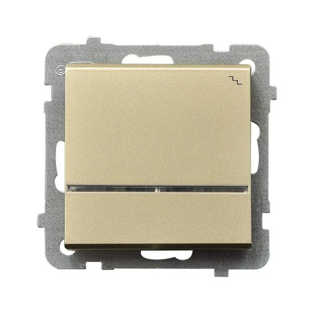 SONATA Łącznik schodowy z podświetleniem niebieskim - kolor szampański złoty