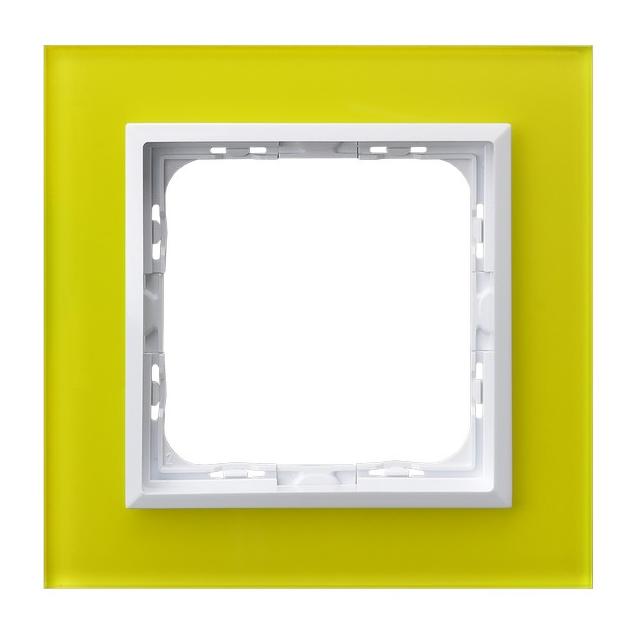 SONATA Ramka pojedyncza - kolor limonka szkło
