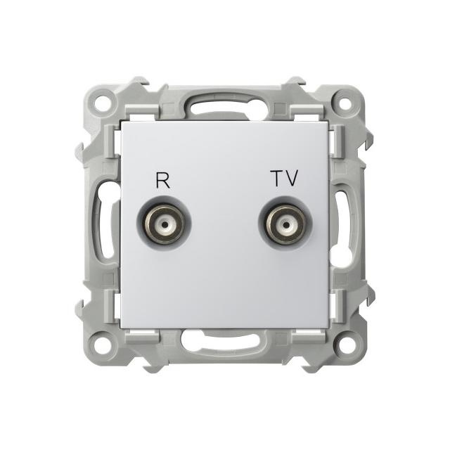 SZAFIR Gniazdo RTV przelotowe 10-dB - kolor biały