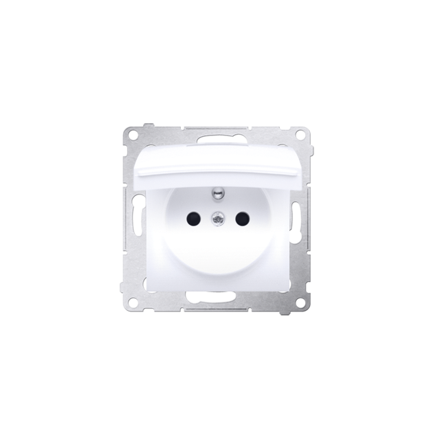 Simon 54 Gniazdo IP44 Z USZCZELKĄ 16A z. śrub. biały *Uszczelka do ramek S54 PREMIUM