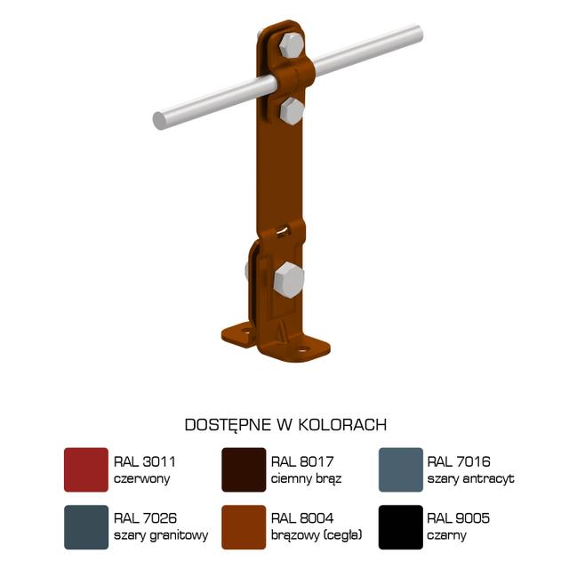 Uchwy na blachę krawędz. kątowy Z-śruba H=14,5cm /LA/