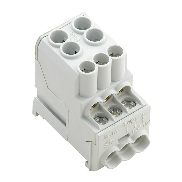 WPD 100 2X25/6X10 GY Złączka szynowa przelotowa, nr katalogowy 1561910000