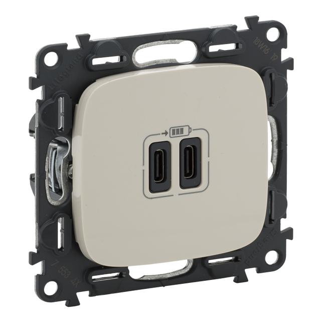 VALUR:K ŁADOWAR 2XUSB TYP C 3A, Legrand
