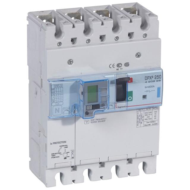 Wyłącznik DPX3 250 Z Zab. R-Pr. 4P 200A 70Ka 420628 LEGRAND