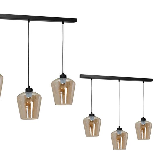 Milagro lampa wisząca Santiago Amber 3xE27 czarna MLP6610