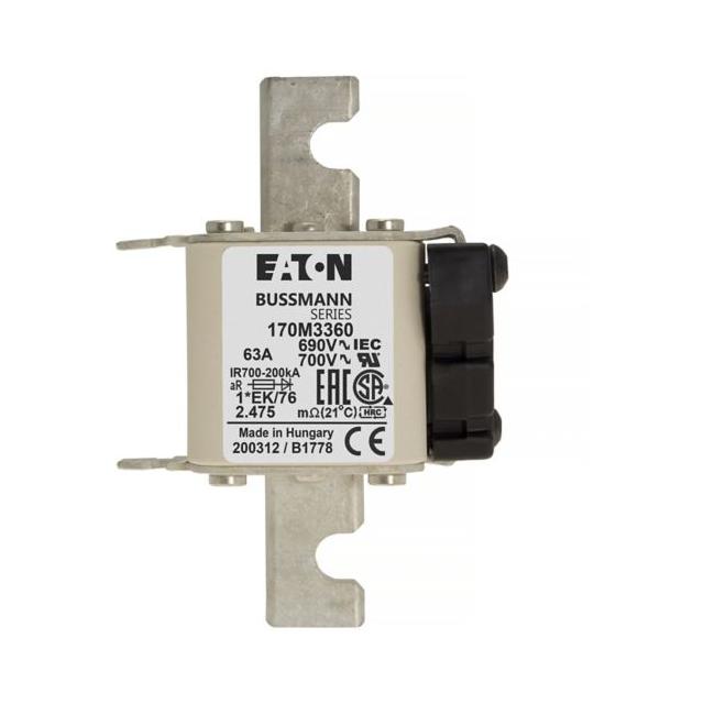 FUSE 63A 690V 1*EK/76 AR UC Wkładka szybka 63A AC 690V rozmiar 1 45x59x102 mm aR IE 170M3360 EATON