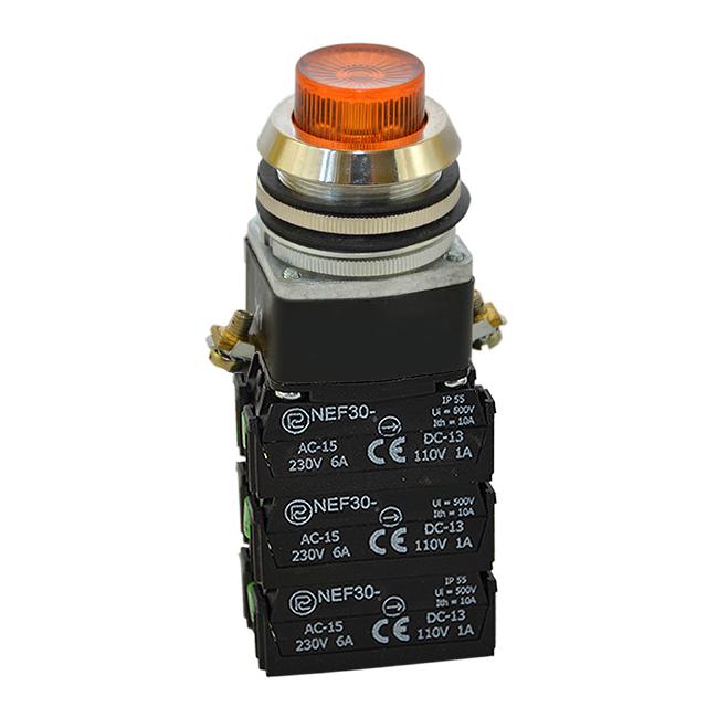 Przycisk NEF30-WL3X3Y/24V żółty