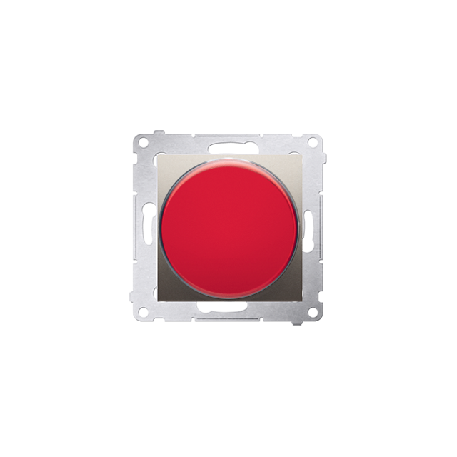 Simon 54 Sygnalizator świetlny LED – światło czerwone 230V złoty mat DSS2.01/44 KONTAKT