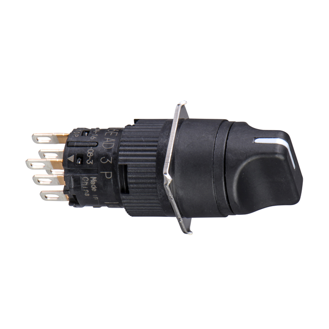 Harmony XB6 Kompletny przełącznik 2 położeniowy Stabilny Czarny Krótka rączka 1 CO 16mm XB6EAD221P Schneider