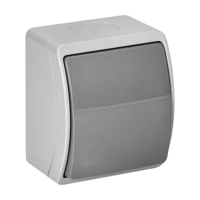 Łącznik jednobiegunowy n/t AQUATIC IP44 szary-grafit 10 szt. OR-OE-7100/GR/10 ORNO