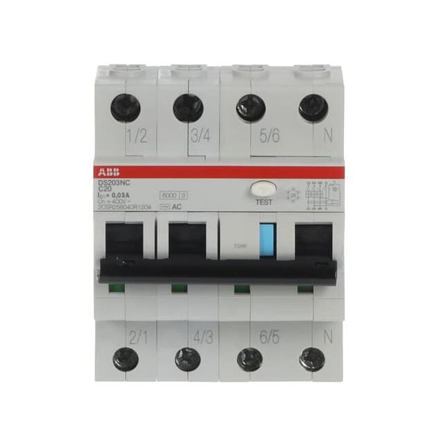 DS203NC C20 AC30 wył. różn.-prąd. z blokiem nadmiarowym
