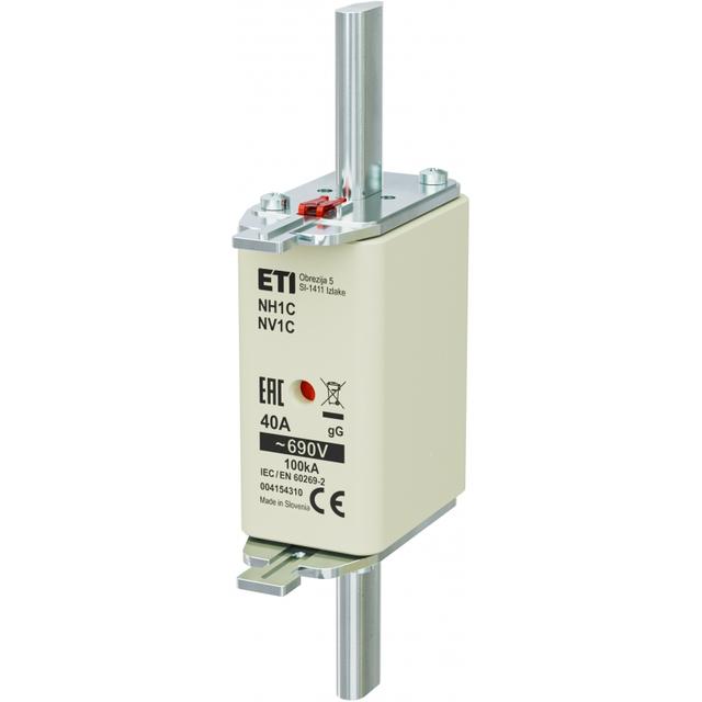 Wkładka topikowa NH zwłoczna KOMBI NH1C gG 40A 690V 004184310 ETI