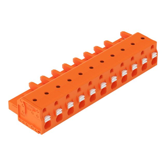 1-przewodowe gniazdo przycisk Push-in CAGE CLAMP pomarańczowa /25szt./ 2231-711/026-000 WAGO
