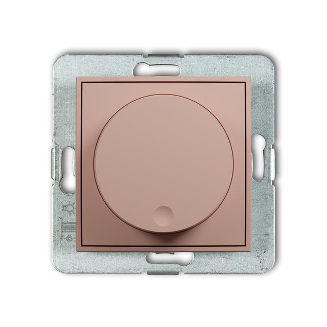 ICON Mechanizm elektronicznego regulatora oświetlenia przyciskowo-obrotowego do lamp LED łososiowy