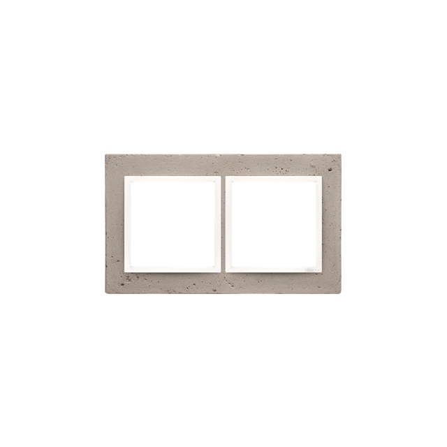 Simon 54 Nature Ramka 2-krotna Nature-Beton AL BETONE IP20/IP44* (*IP44-należy zastosować zestaw uszczelek DUN2) DRN2/91 KONTAKT