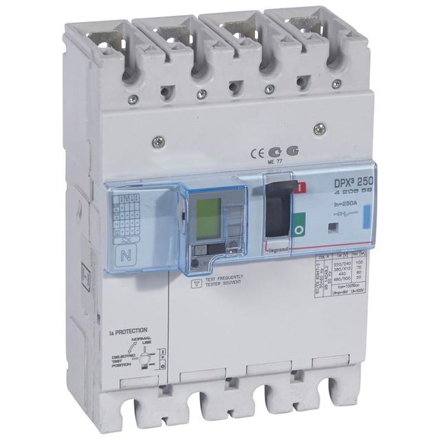 Wyłącznik DPX3 250 El Z Zab. R-Pr. 4P 250A 70Ka 420659 LEGRAND