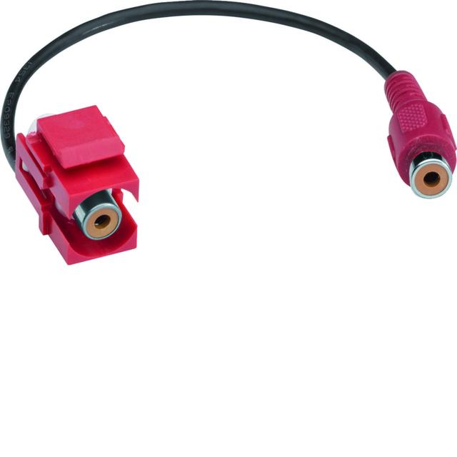 tehalit.WA Moduł keystone RCA Gn-Gn 0,2m czerwony hfr GMKRCART HAGER