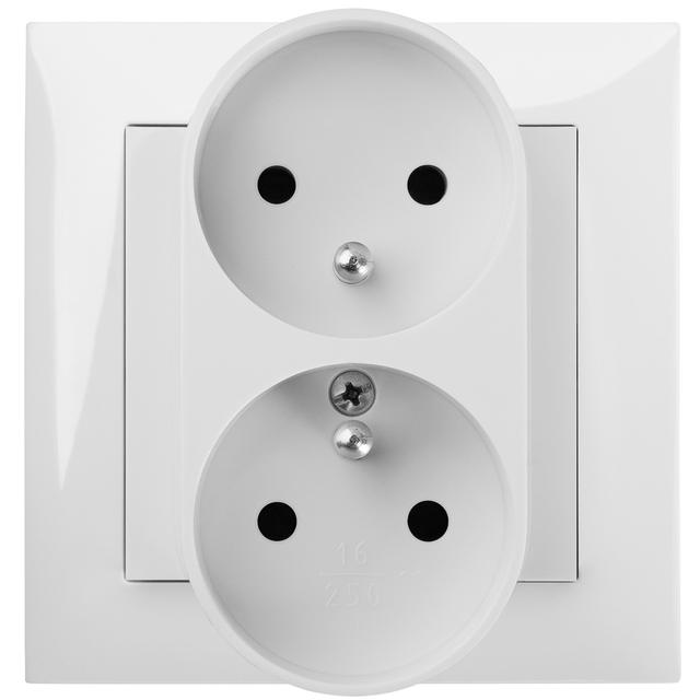 GPT SENTIA 2x2P+Z mod białe  IP 20 biała