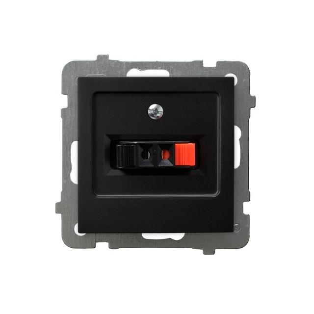 AS Gniazdo głośnikowe pojedyncze - kolor czarny metalik GG-1G/m/33