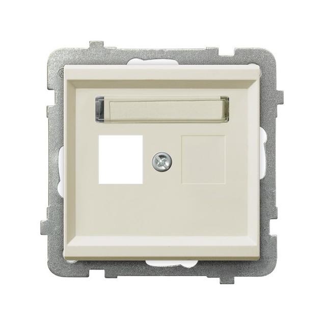 SONATA Obudowa gniazda pojedynczego typu Keystone prosta kolor ecru GPK-1R/p/27 OSPEL