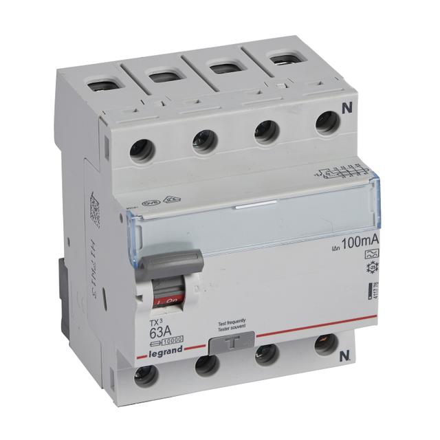 Wyłącznik Różnicowoprądowy P 304 4P 63A 100Ma Typa TX3 411776 LEGRAND
