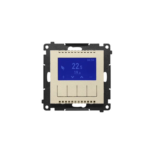 Simon 55 Termostat programowalny z wyświetlaczem Szampański mat TETD1A.01/144 KONTAKT