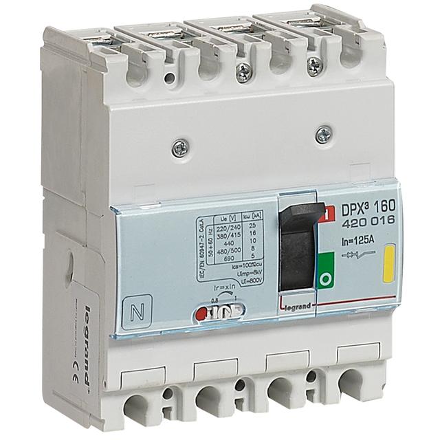 Wyłącznik DPX3 160 4P 125A 16kA 420016 LEGRAND