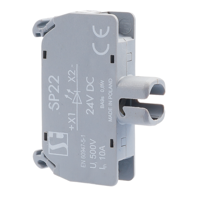 OPRAWA LAMPKI BA9S (BEZ ŹRÓDŁA ŚWIATŁA) SZYNOWA - LED 230VAC BA9S SP22-1435R06 SPAMEL
