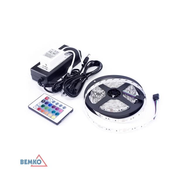 ZESTAW TAŚM LED 12V DC 5050 300LED/5M 72W IP65 2LATA GW. MULTIKOLOR