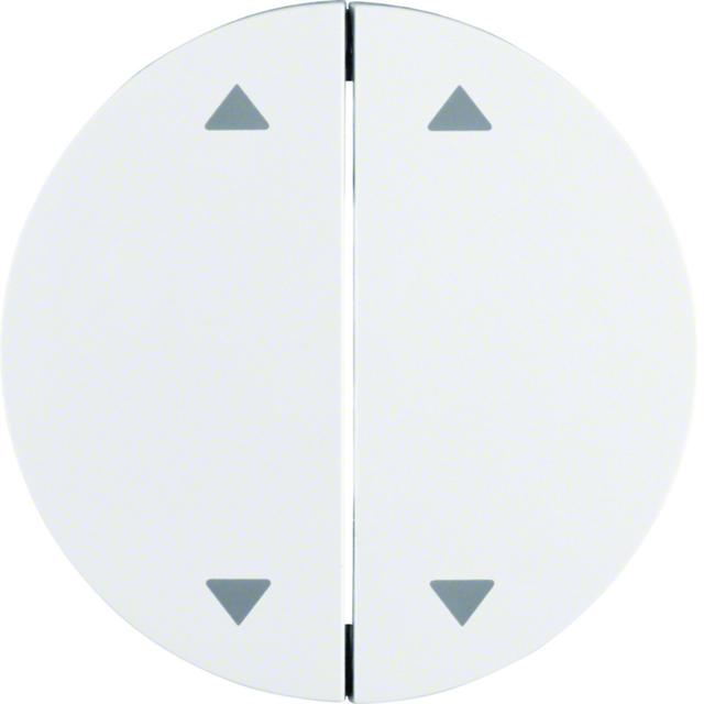 BERKER R.1/R.3 Klawisze z nadrukowanym symbolem strzałki do łącznika 2-klawiszowego biały połysk 164