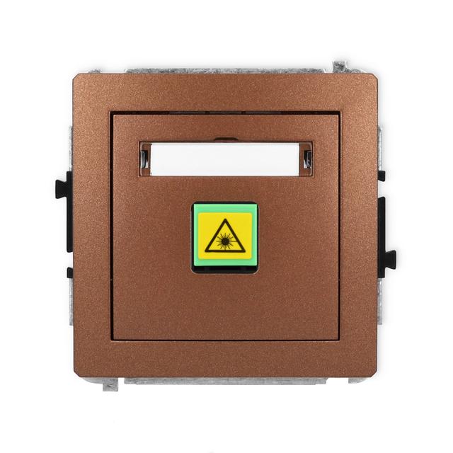 DECO Mechanizm gniazda światłowodowego/optycznego pojedynczego brązowy metalik