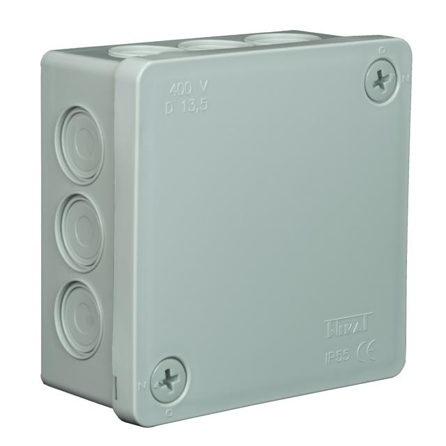 VP-23 Puszka n/t 86x86x40mm IP55 12-wl 2wkr Z-sł. popiel VP 023-03 61.133 OPATÓWEK