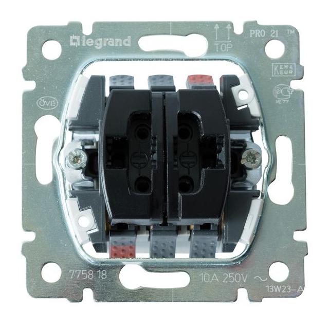 SISTENA LIFE PRZYCISK PODWÓJNY PRZEŁĄCZNY 10A-250V~, Legrand