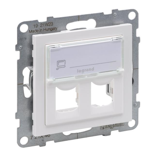 Suno Adapter Systimax Podwójny Biały 721146 LEGRAND