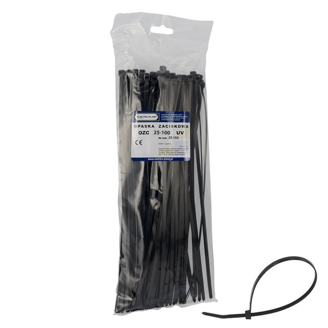 Opaska czarna OZC 25-100 UV (100szt)  25.100 OPATÓWEK