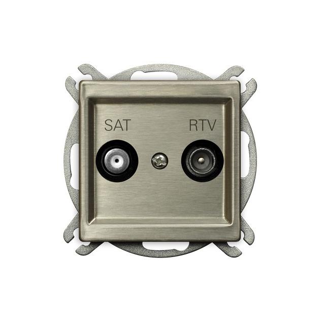 SONATA NOWE SREBRO Gniazdo antenowe RTV-SAT końcowe kolor nowe srebro GPA-RMS/m/44 OSPEL