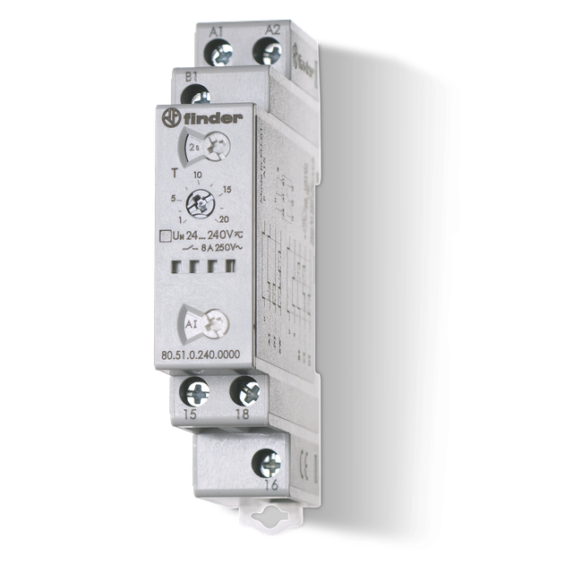 Przekaźnik czasowy wielofunkcyjny 1 P; 8A; 24…240V AC/DC; AI, DI, SW, BE, CE, DE