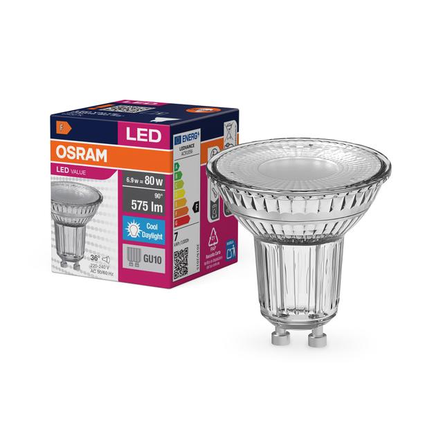 Żarówka LED VALUE PAR16 80 36 6,9W/865 GU10 575lm 4058075096684 LEDVANCE
