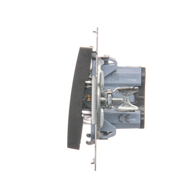 Simon 54 Łącznik jednobiegunowy z podświetleniem LED 16A 250V zaciski śrubowe antracyt DW1AL.01/48 KONTAKT