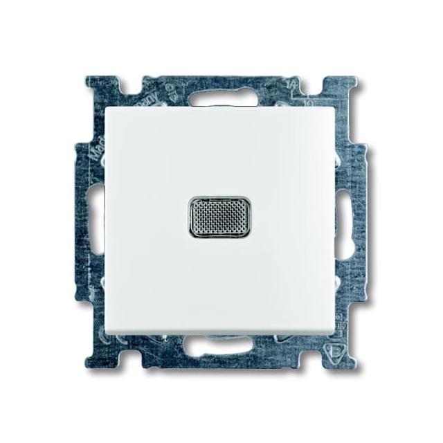 BASIC55 Przycisk z opisem i symbolem neutralnym 1-biegunowy, zwierny, Z zaciskiem N kremowy